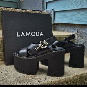 LAMODA Honey Bun Chunky Platform Sandals | SIze US 5/ UK 3
